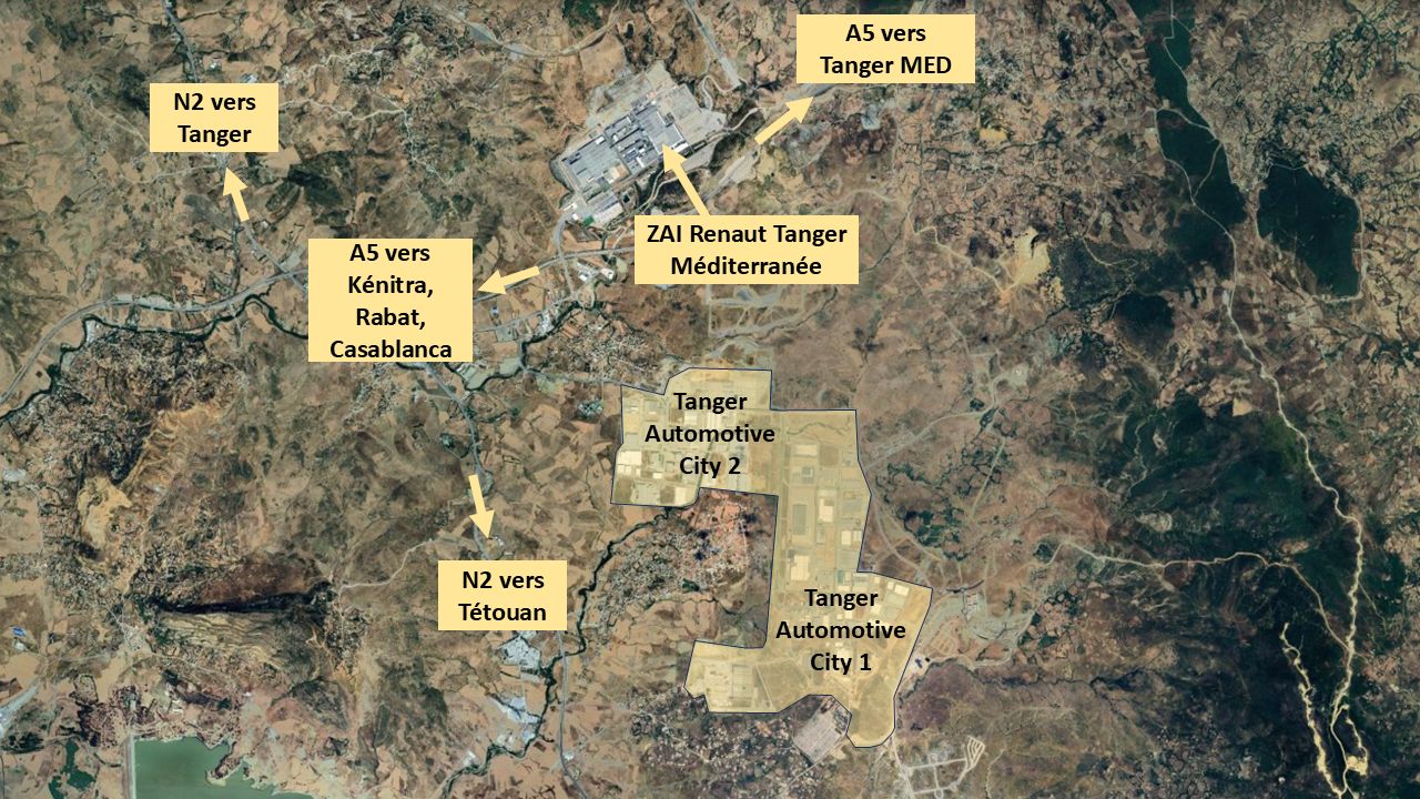 La Zone d'activités industrielles Tanger Automotive City TAC