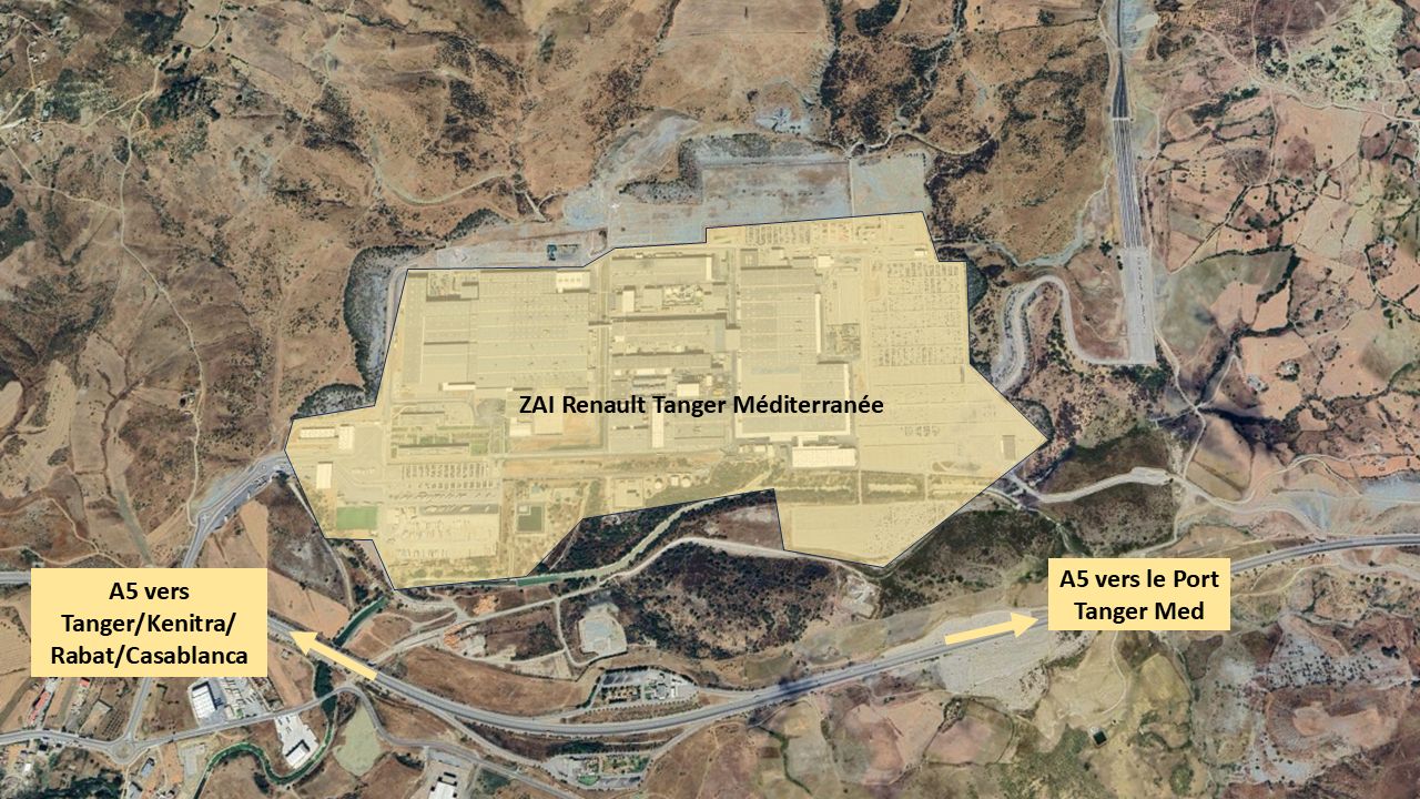 La Zone d'activités Industrielles ZAI Renault Tanger Méditerranée